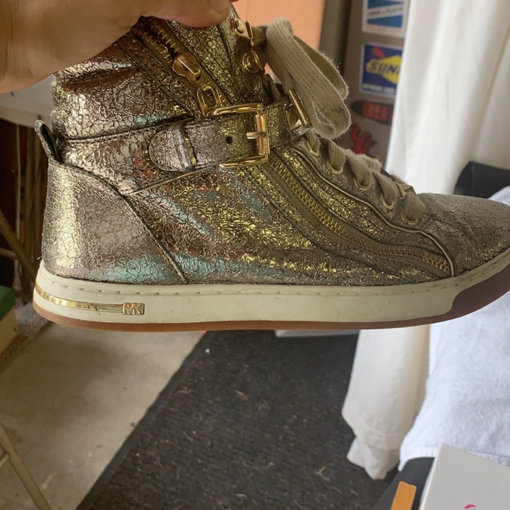 Michael Kors gold high tops